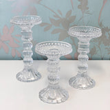 Crystal Glass Candle Holders 3 