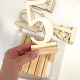 Wooden Table Number Cutouts 1 - 12