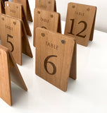 Wooden Table Numbers 1 - 12