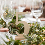 Wooden Table Number Cutout Stands