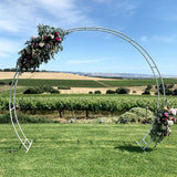 Round Metal Arch / Frame -WHITE  280cm Wide x 230cm Height - PICK UP ONLY