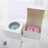 Donut Box - White x 4 - 10cm