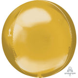 Foil Balloon - Orbz Metallic Gold - 38cm