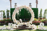 Round Metal Arch / Frame -WHITE  280cm Wide x 230cm Height - PICK UP ONLY